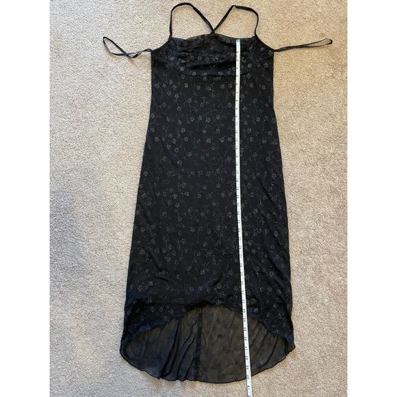 Y2K Rampage Clothing Company Dress Black Large Made in USA Cowl Neck StyleHW27K6 - Picture 9 of 12